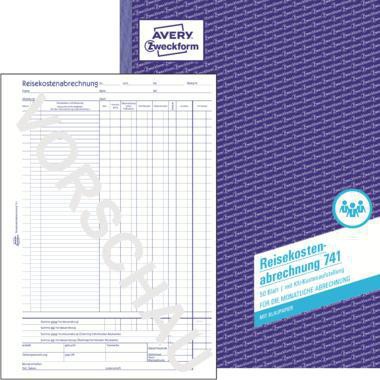 AVERY ZWECKFORM Reisekostenabrechnung Avery Zweckform DIN A4 1 Durchschlag 50