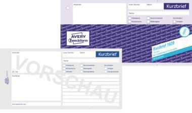 AVERY ZWECKFORM Kurzbrief Avery Zweckform 1/3 DIN A4 nicht