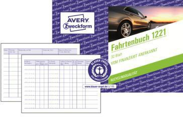 AVERY ZWECKFORM Fahrtenbuch Avery Zweckform DIN A6 quer PKW blau 32