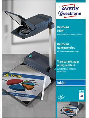 [9199149757] AVERY ZWECKFORM OHP Inkjetfolie Avery Zweckform DIN A4 110µm