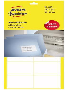 [9199149783] AVERY ZWECKFORM Adressetikett Avery Zweckform 95 x 47 mm (B x H)