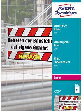 AVERY ZWECKFORM OHP Laserfolie Avery Zweckform DIN A4 120µm