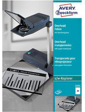 [9199149813] AVERY ZWECKFORM OHP Kopierfolie Avery Zweckform DIN A4 100µm