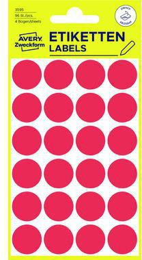 [9199149817] AVERY ZWECKFORM Markierungspunkt Avery Zweckform 18mm Papier grün 96 (rot)