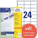 AVERY ZWECKFORM Universaletikett Avery Zweckform ultragrip 64,6 x 33,8 mm