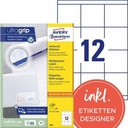 AVERY ZWECKFORM Universaletikett Avery Zweckform ultragrip 70 x 67,7 mm