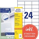 AVERY ZWECKFORM Universaletikett Avery Zweckform ultragrip 70 x 33,8 mm