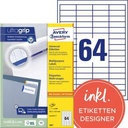 AVERY ZWECKFORM Universaletikett Avery Zweckform ultragrip 48,5 x 16,9 mm