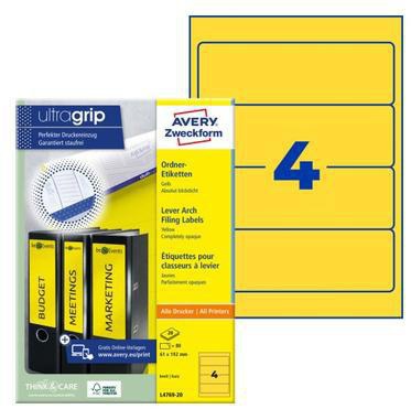[9199149829] AVERY ZWECKFORM Ordnerrückenetikett Avery Zweckform ultragrip breit/kurz 61