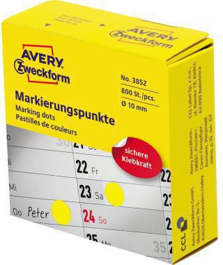 AVERY ZWECKFORM Markierungspunkt Avery Zweckform 10mm Papier magenta 800