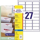 AVERY ZWECKFORM Adressetikett Avery Zweckform 63,5 x 29,6 mm (B x H)