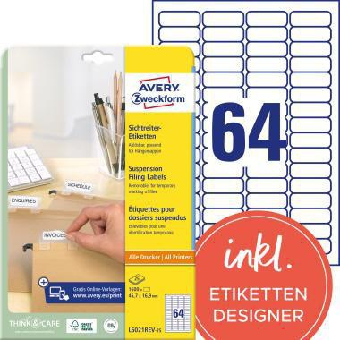 [9199149853] AVERY ZWECKFORM Sichtreiteretikett Avery Zweckform 45,7 x 16,9 mm (B x H)