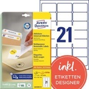 AVERY ZWECKFORM Universaletikett Avery Zweckform 63,5 x 38,1 mm (B x H)