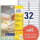 AVERY ZWECKFORM Universaletikett Avery Zweckform 96 x 16,9 mm (B x H)