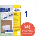 AVERY ZWECKFORM Universaletikett Avery Zweckform ultragrip 210 x 297 mm