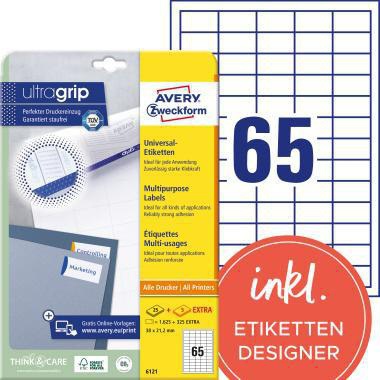 AVERY ZWECKFORM Universaletikett Avery Zweckform ultragrip 38 x 21,2 mm