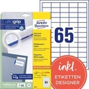 AVERY ZWECKFORM Universaletikett Avery Zweckform ultragrip 38 x 21,2 mm