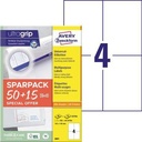 AVERY ZWECKFORM Universaletikett Avery Zweckform ultragrip SPARPACK 50 +