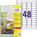 AVERY ZWECKFORM Folienetikett Avery Zweckform 45,7 x 21,2 mm (B x H)