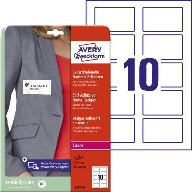 [9199149878] AVERY ZWECKFORM Namensetikett Avery Zweckform 80 x 50 mm (B x H)