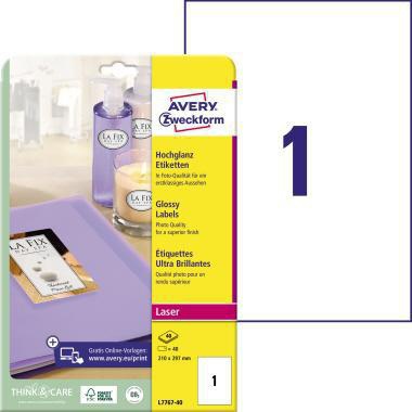 AVERY ZWECKFORM Universaletikett Avery Zweckform 210 x 297 mm (B x H)