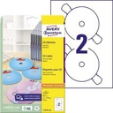 AVERY ZWECKFORM CD/DVD Etikett Avery Zweckform 117mm Papier weiß 50