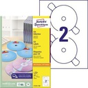 AVERY ZWECKFORM CD/DVD Etikett Avery Zweckform 117mm Papier weiß 200