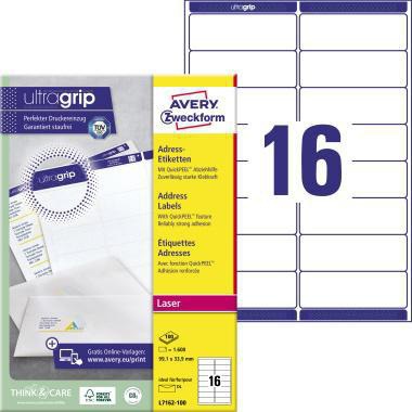 [9199149922] AVERY ZWECKFORM Adressetikett Avery Zweckform ultragrip 99,1 x 33,9 mm