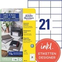 AVERY ZWECKFORM Universaletikett Avery Zweckform Home Office 70 x 41 mm