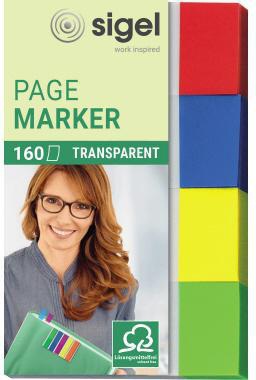 [9199150046] SIGEL Haftmarker SIGEL Transparent 50 x 20 mm (B x H) rot
