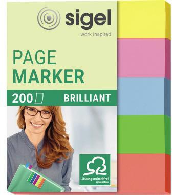 SIGEL Haftmarker SIGEL Brillant 50 x 12 mm (B x H) gelb