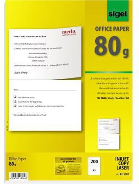 [9199150058] SIGEL Multifunktionspapier SIGEL DIN A4 80g/m² perforiert weiß 100