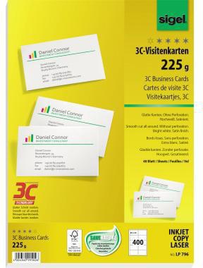 [9199150059] SIGEL Visitenkarte SIGEL DIN A4 225g/m² hochweiß 40