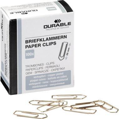 [9199150327] DURABLE Büroklammer DURABLE spitze Form 26mm Metall