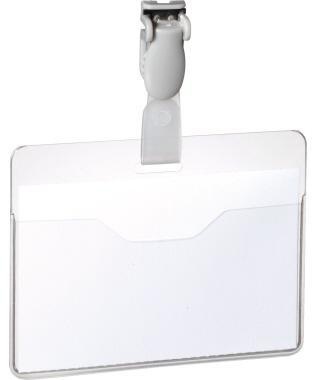 WITHOUT BRAND Namensschild 90 x 60 mm (B x H) drehbarer Clip