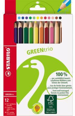 STABILO Farbstift STABILO® GREENtrio® farbig sortiert 12