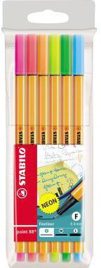 STABILO Fineliner STABILO® point 88® Neon 0,4mm farbig