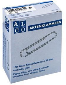 ALCO Büroklammer ALCO glatt runde Form 50mm Metall