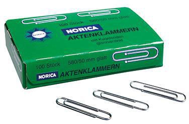 NORICA Büroklammer NORICA® glatt runde Form mit