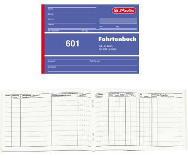 HERLITZ Fahrtenbuch Herlitz DIN A6 quer PKW blau 40 Bl.