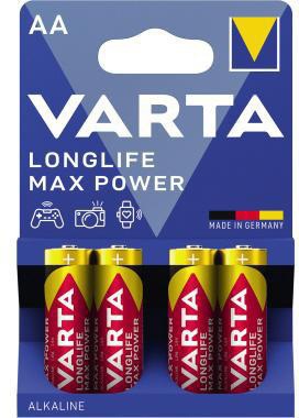 VARTA Batterie Varta Longlife Max Power AA/Mignon LR6
