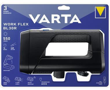 VARTA Taschenlampe Varta Work Flex® BL30R 460m High: 550 Im