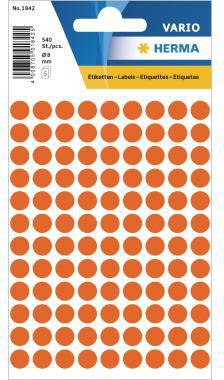 [9199151053] HERMA Markierungspunkt HERMA VARIO 8mm Papier leuchtgelb 540 (rot)