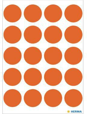[9199151060] HERMA Markierungspunkt HERMA VARIO 19mm Papier gelb 100 (rot)