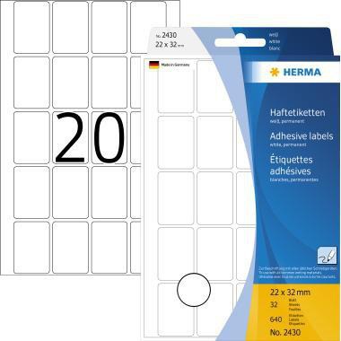 HERMA Universaletikett HERMA 22 x 32 mm (B x H) nicht wieder