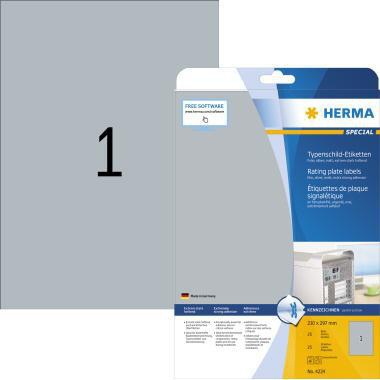 [9199151095] HERMA Typenschildetikett HERMA 210 x 297 mm (B x H) silber 25