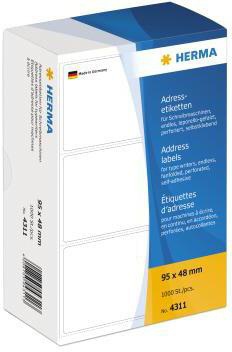 [9199151114] HERMA Adressetikett HERMA 95 x 48 mm (B x H) Papier weiß