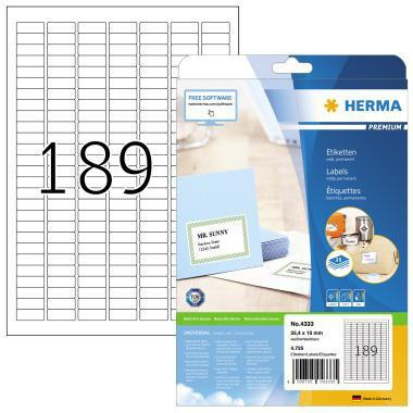 [9199151118] HERMA Universaletikett HERMA PREMIUM 25,4 x 10 mm (B x H) nicht