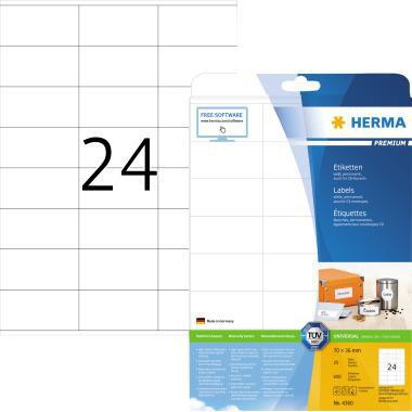 [9199151122] HERMA Universaletikett HERMA PREMIUM 70 x 36 mm (B x H) nicht