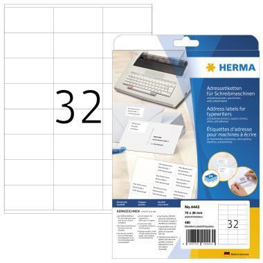 [9199151146] HERMA Adressetikett HERMA 70 x 36 mm (B x H) Papier weiß 480
